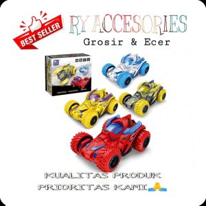 RY - Mainan anak mobil bisa muter mobil mobilan full back cars monster truck turnable head vehicles 360 turn