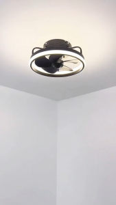 Smart LED Ceiling Fan Light 13.5inchs Energy Save  Fan Light 3 Color 6 Speeds Silent Fans For Kitchen Toilet Bathroom