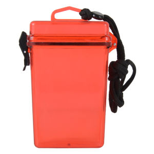 Beach Waterproof Plastic Sealed Box Mini Travel Storage for Cigarettes And Medicines with Lanyard Transparent Six Grids Moisture Proof