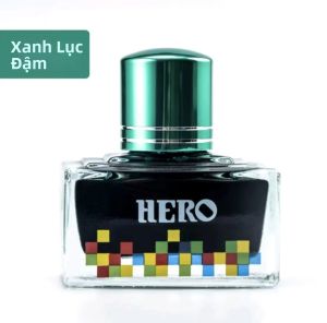 HERO | Mực Bút Máy Hero Color 12 Màu 40ml Bộ Không Chứa Carbon Chống Thấm Nước Khô Nhanh Chống Tắc Nghẽn Viết Mượt Mà Cho Thư Pháp & Vẽ