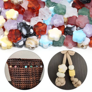 30pcs/lot Colorful Flower Acrylic Beads Two-tone Flower Loose Spacer Beads For Jewelry Making DIY Necklace Bracelet Accessories