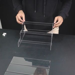 Rak Display Akrilik Tangga Susun 3/4/5 Tingkat Small