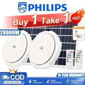 BUY 1 TAKE 1 Solar Light Ceiling 20000W Ceiling Lights Modern Design Outdoor Lighting Solar Lights With Solar Panel indoor Ceiling Lamp Upgrade LED IP67 Waterproof With Remote