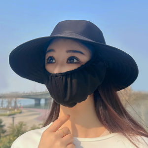 Mũ Chống Nắng Nữ Mùa Hè Mới 2025 Mũ Chống Tia UV Mũ Che Nắng Khi Hái Trà Mũ Một Mảnh Mũ Du Lịch Mũ Lưới Mũ Vải Dệt Kim Có Thể Gấp Lại