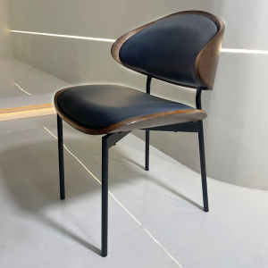 DUOBAOFUXING | Simplified Negotiation Solid Wood Dining Chair