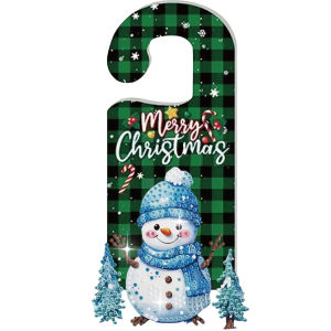 1pc/set DIY Diamond Painting Christmas Door Hanging Acrylic Material One Sided Hanging Ornament Diamond Art Christmas Decoration