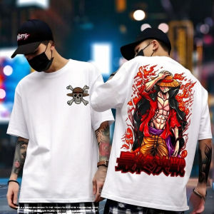 Bandai | One Piece Printed Short-sleeved T-shirt Luffys Cool Casual and Comfortable Parent-child Outfit