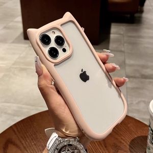 เคสโทรศัพท์มือถือแบบหนาป้องกันสำหรับ iPhone 17 pro Max ดีไซน์น่ารัก หน้ากากแมว ดีไซน์เรียบง่าย ดีไซน์น่ารัก ดีไซน์น่ารัก