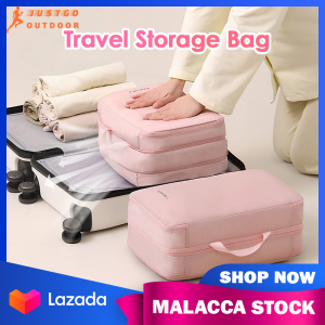 Travel Clothing Packaging Bag Double-Layer Compression Luggage Clothes Sorting Storage Bag Portable Suitcase Compression Bag