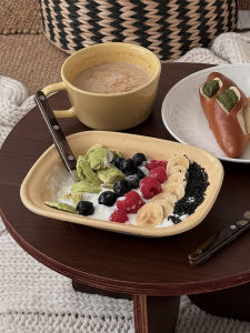 Bát Đựng Thức Ăn Sáng Bằng Sứ Cách Nhiệt Phong Cách Nhật Bản Hình Chữ Nhật Dùng Để Nướng Cơm Rang Bánh Kẹo Bát Đựng Sữa Chua