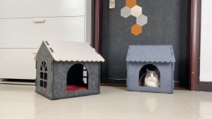 [Ready Stock from Selangor] Wool Felt Cat pet House nest washable sleep