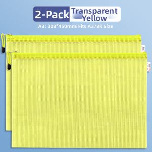 QIFUXING | Transparent Waterproof Large Capacity Office Document Folder