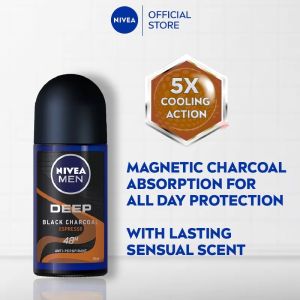NIVEA MEN Deep Espresso Deodorant Roll On 50ml / Antiperspirant / Ubat Ketiak