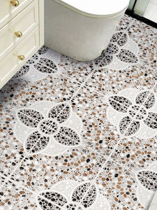 Floor Tile Stickers Self-Adhesive Toilet Waterproof Floor Vision Floor Renovation Bathroom Special Non Slip Tile Stickers Floor