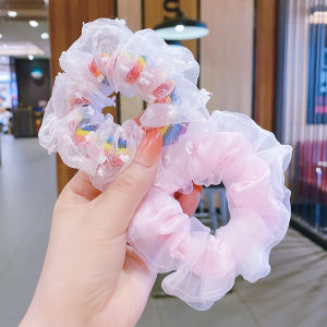 Dây Buộc Tóc Màu Kẹo Hàn Quốc Trẻ Em Dây Buộc Tóc Không Làm Tổn Thương Tóc Bé Gái Dây Buộc Tóc Voan Lưới Đáng Yêu Phụ Kiện Tóc Dây Chun Phụ Kiện Tóc Nữ