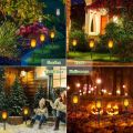 4/2/1Pcs Solar Flame Lights Torch Flickering Light Waterproof Garden Decoration Outdoor Lawn Tiki Led Path Yard Patio Floor Lamp. 