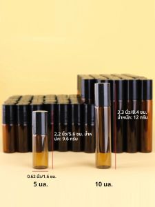 ขวดโรลเลอร์ขวดใส่น้ำมันทำจากโคโลญจน์ขวดน้ำหอมแบบพกพาขนาดเล็กน้ำมันหอมระเหย50/ชุด5ml10ml