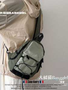 Small Womens Hiking Backpack Outdoor Travel Chest Bag Single Shoulder Bag Riding Climbing Bag Soft Polyester Inner Material Zipper Closure