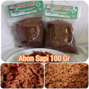 Abon Sapi Abadi Jaya 100 gr Abon sapi Asli Solo Oleh oleh khas Solo Murah dan Enak