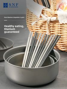 SCHNEIDTEUFEL | Anti-slip Antibacterial Anti-mold Titanium Chopsticks 5 Pairs