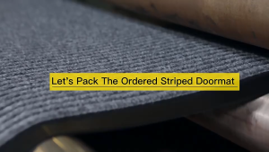 Double Ribbed Striped Mats Entrance Pvc Floor Mat Polyester Door Mat