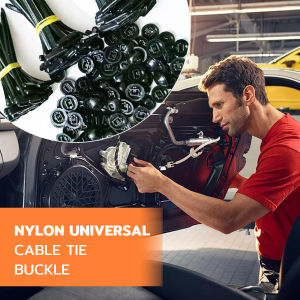 Naukaha【Ready in Stock】 Universal Car Nylon Cable Tie Buckle Black Self-Locking Plastic Wire Ties 20/50/100PCS