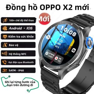 Đồng Hồ Thông Minh OPPO X2 Gọi Bluetooth Màn Hình AMOLED HD GPS Thể Thao Ngoài Trời Theo Dõi Sức Khỏe Đồng Hồ Thông Minh Dành Cho Android