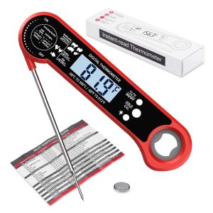 Brifit 2 in1 Digital Meat Thermometer Bottle Cap Opener Waterproof Instant Read Food Thermometer for Cooking and Grilling. Kitchen Gadgets Accessories with LED Backlit Display for Grill BBQ Oven Baking Cooking