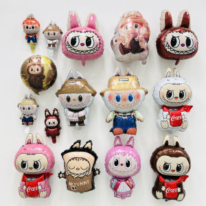 New LABUBU Bubble Girl Handheld Balloon Aluminum Foil Festival Celebration Outdoor Decorative Inflatable Cartoon Toy Balloon