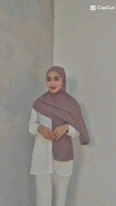 ELZAHRANA Hijab Pashmina Kerudung / Jilbab Pasmina Diamond Arabian / Pasmina Panjang Polos