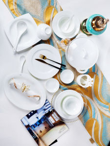 Bộ Đồ Ăn Bằng Gốm Sứ Trắng Nguyên Chất 8 Inch Bộ Đồ Ăn Tròn Kiểu Trung Quốc Dùng Cho Người Lớn Bộ Đồ Ăn Bằng Gốm Sứ