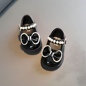 Flat shoes Baby Wanita Sepatu Balita Cewek MEWAH size 22-25 Sepatu Anak perempuan  Cantik Motif Mutiara Pita Lucu Sepatu Bayi Trending COD Bayar ditempat