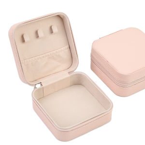 Mini Portable Jewelry Storage Box Earring Bracelet Compact Elegant Home Needlework Box Craft Storage Bag Small Size