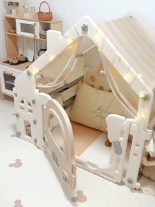 Kids Play Tent Playhouse for Kids Multi-Functional game Tent With Storage Rack Building Block Board Creative Fort Indoor
