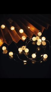 Dây Đèn LED Dùng Pin 2 mét 20 Bóng Tròn Cherry Ball Tiện Dụng Đèn Led Vàng Trắng Ấm Áp Trang Trí Decor Siêu Xinh