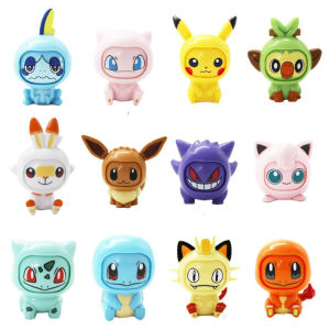 Christmas gifts Pokemon Pikachu Changed Face Doll Random Sent Pokeball Jigglypuff Squirtle Mankey Happy Sad Changing Toy For Children