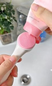 Cọ rửa mặt 2 đầu – Dụng cụ rửa mặt silicon 2 đầu làm sạch bụi bẩn và tẩy tế bào chết