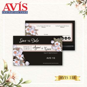 (Isi 100 pcs) Blangko Kertas Undangan Pernikahan AVIS 118 Harga Termurah Gratis File Setting
