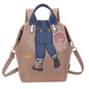 Miszapatos Large Capacity Waterproof Travel Backpack Womens Crossbody Handbag Multi-Functional Dual Shoulder Bag