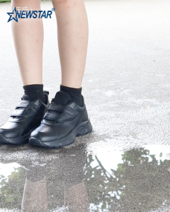NewStar Black School Shoes W723B [Velcro Strap]
