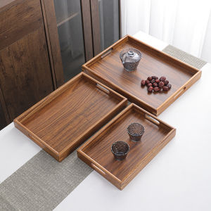 Rectangular Walnut Wooden Tray