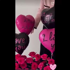 1Pcs 18 Inch Heart Balloons I Love You Happy Birthday Wedding Supplies Party Decorations for Women Wedding Prop Party Balloon Wedding Birthday Party Decorations