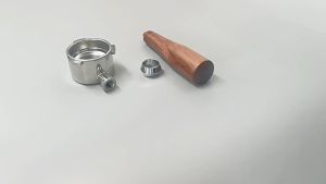 MU.HOME ที่มีด้ามจับทำจากไม้แข็งแรง เครื่องมือทำกาแฟแบบใช้ซ้ำได้ก้านชงกาแฟแบบก้นลึกที่จับเครื่องชงกาแฟ ที่จับกาแฟทดแทน