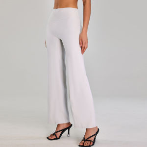 Naked Sensation Yoga Pants Running Sports Quick Dry Wide Leg High Waist Abdomen Lifting Fitness Long Pants Womens Sportswear