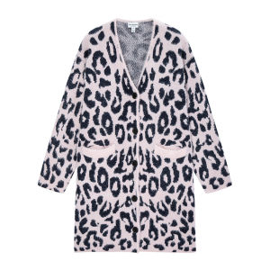 Juicy Couture | Leopard Jacquard Long Knitted Cardigan