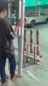 ชุดบันไดส์ 3 ตอน ไซร์ 17x17X17 ฟูต (48 ขั้น) Newcon ความยาวยืดสุด 14.10 ม.กว้าง 38 เซน หนา 2 มิล ส่งฟรี