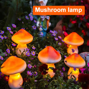 Solar Lights String Mushroom Lawn Fairy Lights LED Solar Lamps Outdoor For Garden Patio Terrace Path Landscape Decoration Lamps
