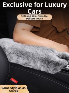 CHEYI | High-Quality Leather and Fur Handrest Cover Winter Car Interior