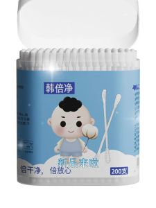 Double-headed Baby Cotton Swab 200Pcs/Pack multipurpose Cotton Buds Baby Nose Ears Cleaning Tipped Ear Spoons