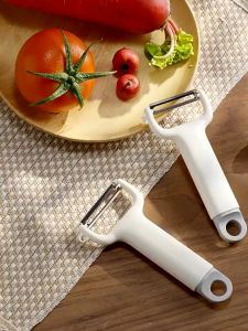 ถูกที่สุด พร้อมส่ง มีดปอกผลไม้ ที่บดกระเทียม ที่ปอกเปลือกผลไม้ ที่ปอกเปลือก ที่ปอกผัก ที่ปอกผลไม้ มีหูหิ้ว สไตล์มินิมอล B-035